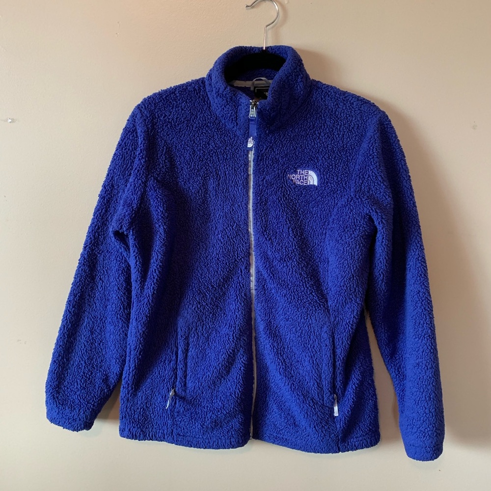 The North Face plush Royal Blue Girls Jacket Zip